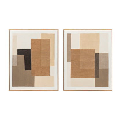 Tavla Home ESPRIT Brun Beige Abstrakt Urban 80 x 4,5 x 100 cm (2 antal) finns hos Nordekko