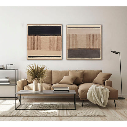 Tavla Home ESPRIT Brun Svart Abstrakt Urban 102 x 4,5 x 102 cm (2 antal) finns hos Nordekko