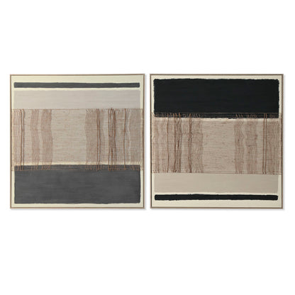 Tavla Home ESPRIT Brun Svart Abstrakt Urban 102 x 4,5 x 102 cm (2 antal) finns hos Nordekko