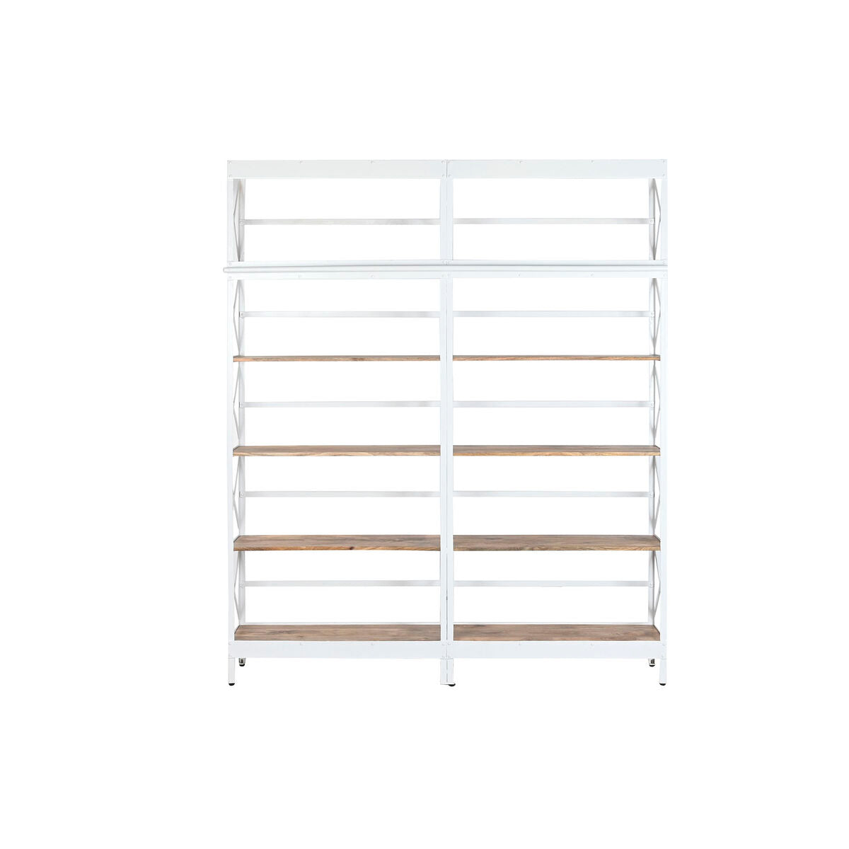 Bokhylla Home ESPRIT Vit Naturell Metall Mangoträ 180 x 35 x 220 cm finns hos Nordekko