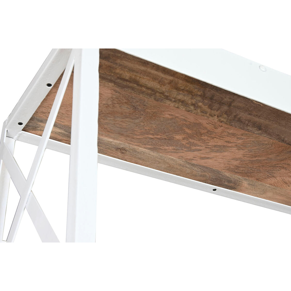 Bokhylla Home ESPRIT Vit Naturell Metall Mangoträ 180 x 35 x 220 cm finns hos Nordekko