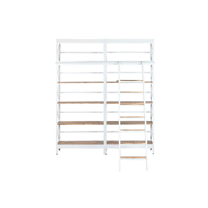 Bokhylla Home ESPRIT Vit Naturell Metall Mangoträ 180 x 35 x 220 cm finns hos Nordekko