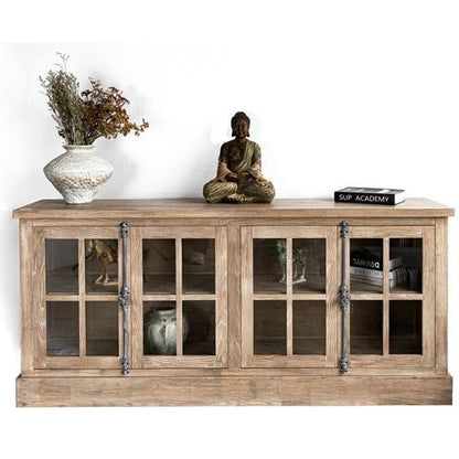 Skänk Home ESPRIT Naturell Trä Glas 180 x 40 x 82 cm finns hos Nordekko