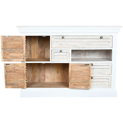 Byrå Home ESPRIT Vit Utsliten 115 x 40 x 80 cm finns hos Nordekko