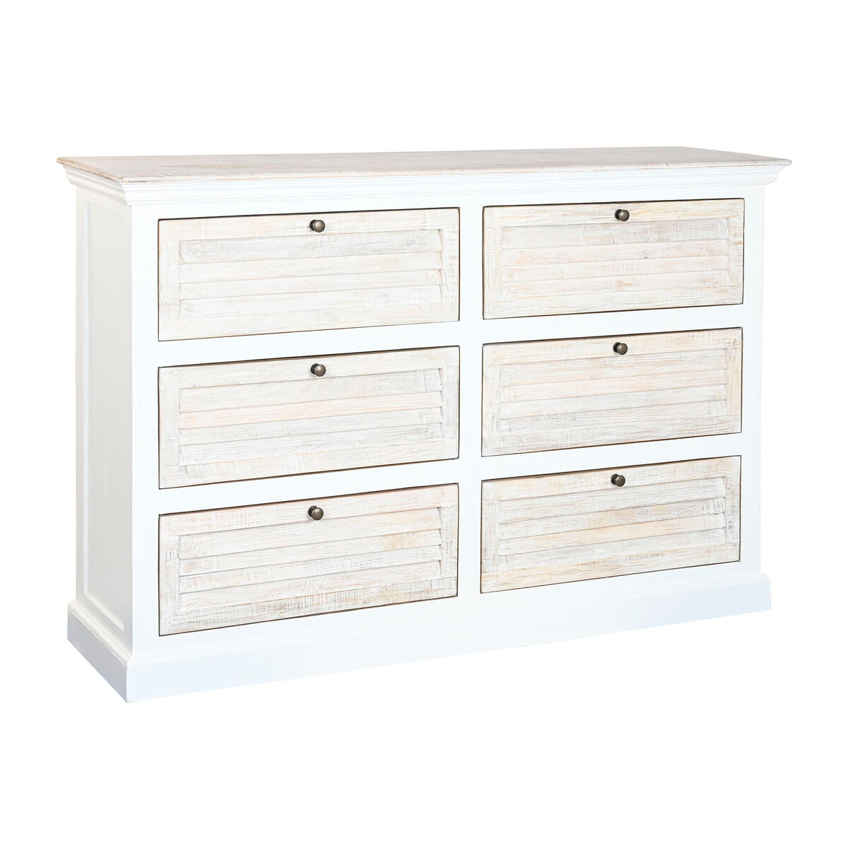 Kommod Home ESPRIT Vit Naturell 150 x 40 x 100 cm finns hos Nordekko