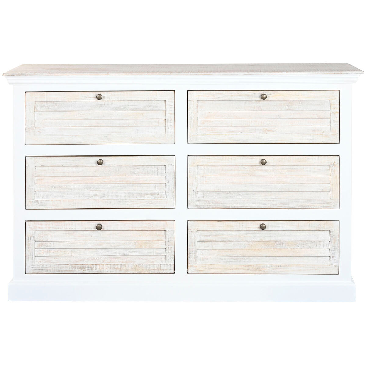 Kommod Home ESPRIT Vit Naturell 150 x 40 x 100 cm finns hos Nordekko