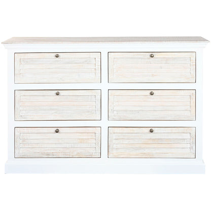 Kommod Home ESPRIT Vit Naturell 150 x 40 x 100 cm finns hos Nordekko
