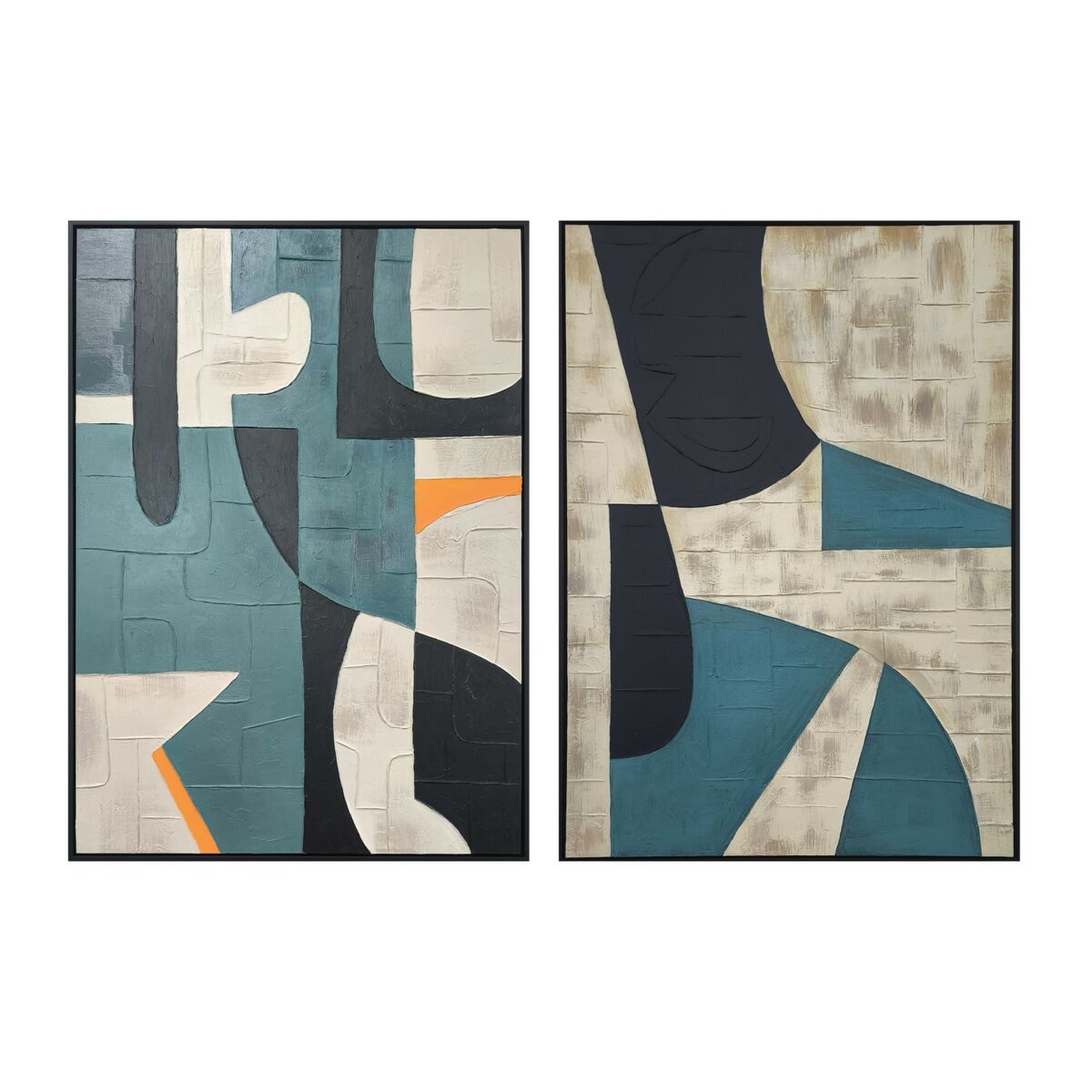 Kanvas Home ESPRIT Svart Grön Urban 83 x 3,5 x 123 cm (2 antal) finns hos Nordekko