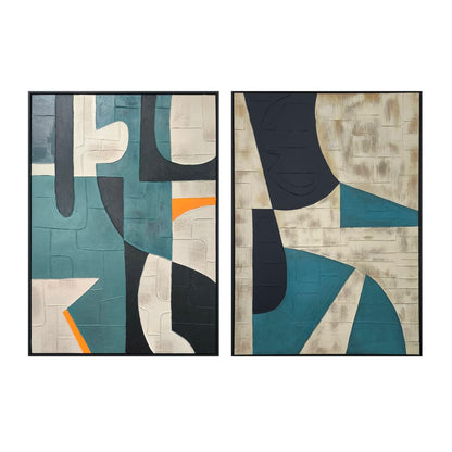 Kanvas Home ESPRIT Svart Grön Urban 83 x 3,5 x 123 cm (2 antal) finns hos Nordekko