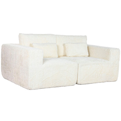 Soffa Home ESPRIT Kräm Scandi 220 x 158 x 91 cm finns hos Nordekko