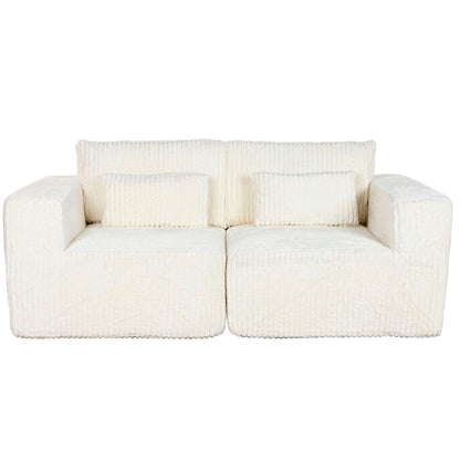 Soffa Home ESPRIT Kräm Scandi 220 x 158 x 91 cm finns hos Nordekko