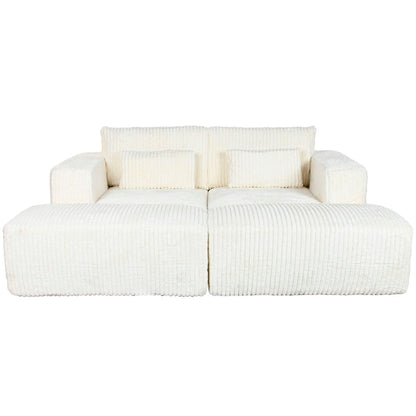 Soffa Home ESPRIT Kräm Scandi 220 x 158 x 91 cm finns hos Nordekko