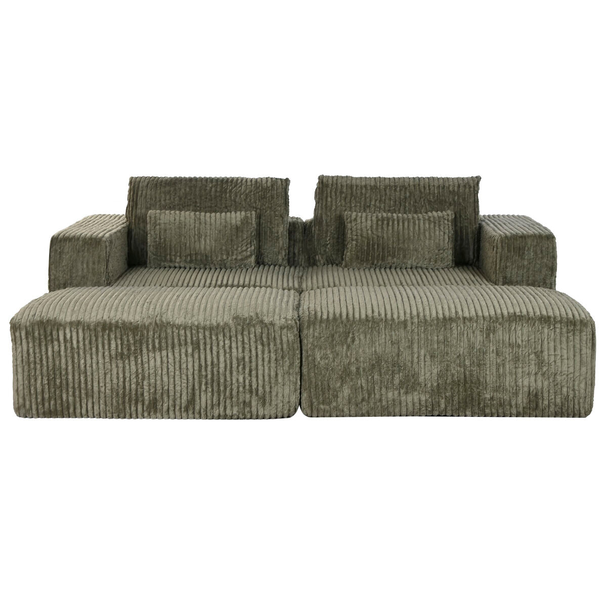 Soffa Home ESPRIT Grön Scandi 220 x 158 x 91 cm finns hos Nordekko