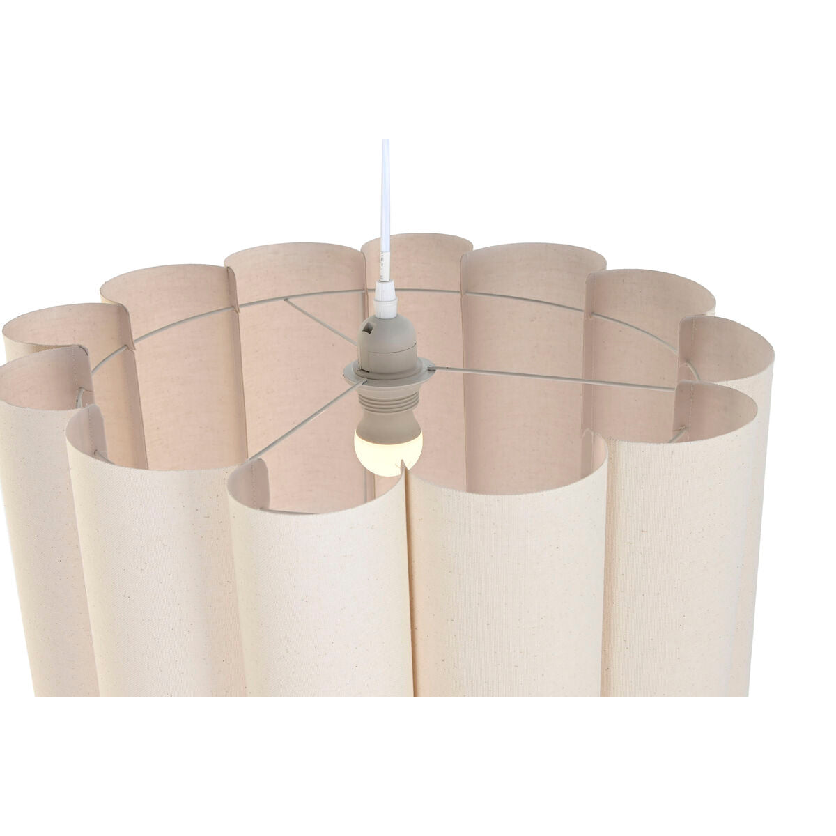 Taklampa Home ESPRIT Vit Beige Metall 50 W 50 x 50 x 30 cm finns hos Nordekko
