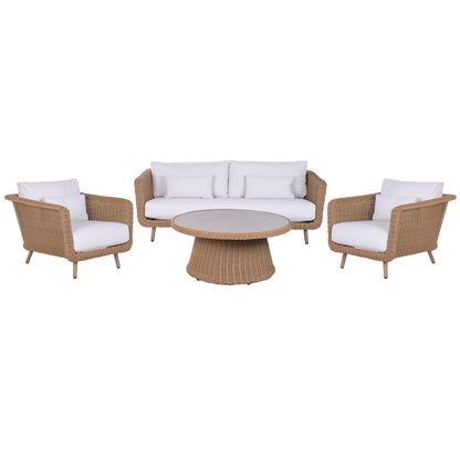 Trädgårdssoffa Home ESPRIT Vit Naturell 188 X 89 X 65 CM finns hos Nordekko