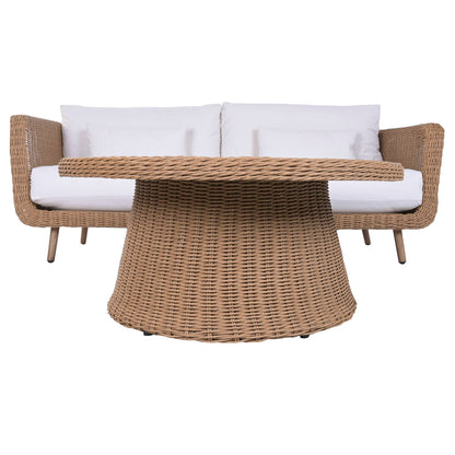 Trädgårdssoffa Home ESPRIT Vit Naturell 188 X 89 X 65 CM finns hos Nordekko