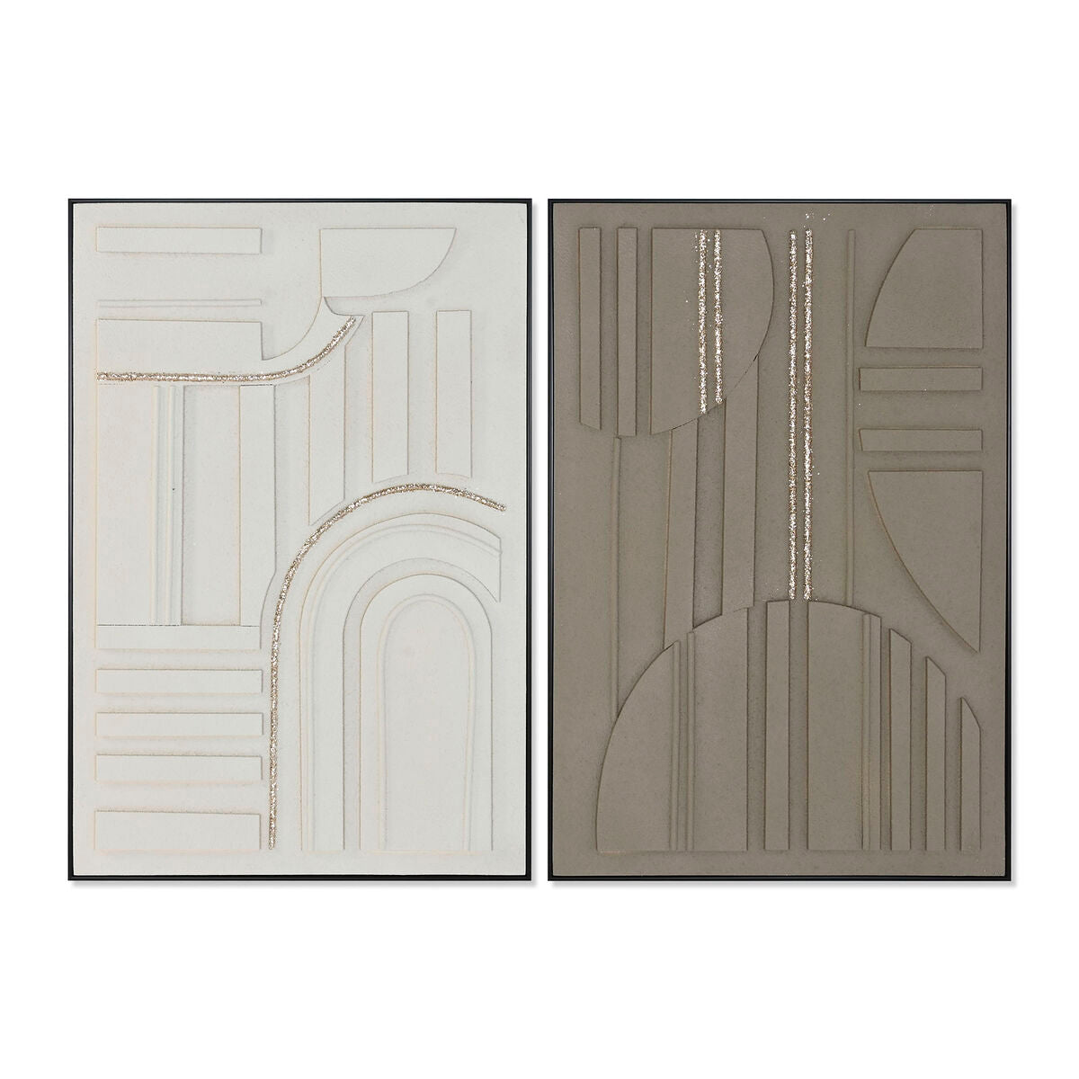 Kanvas Home ESPRIT Brun Beige Modern Urban 82 x 4 x 122 cm (2 antal) finns hos Nordekko