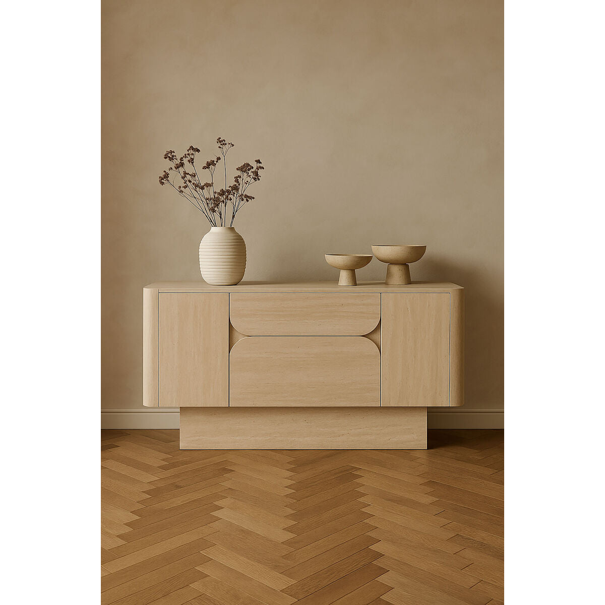 Skänk Home ESPRIT Beige Trä 162,6 X 45,9 X 76 CM finns hos Nordekko