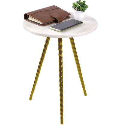 Sidobord Home ESPRIT Vit Gyllene 36 x 36 x 48,5 cm finns hos Nordekko