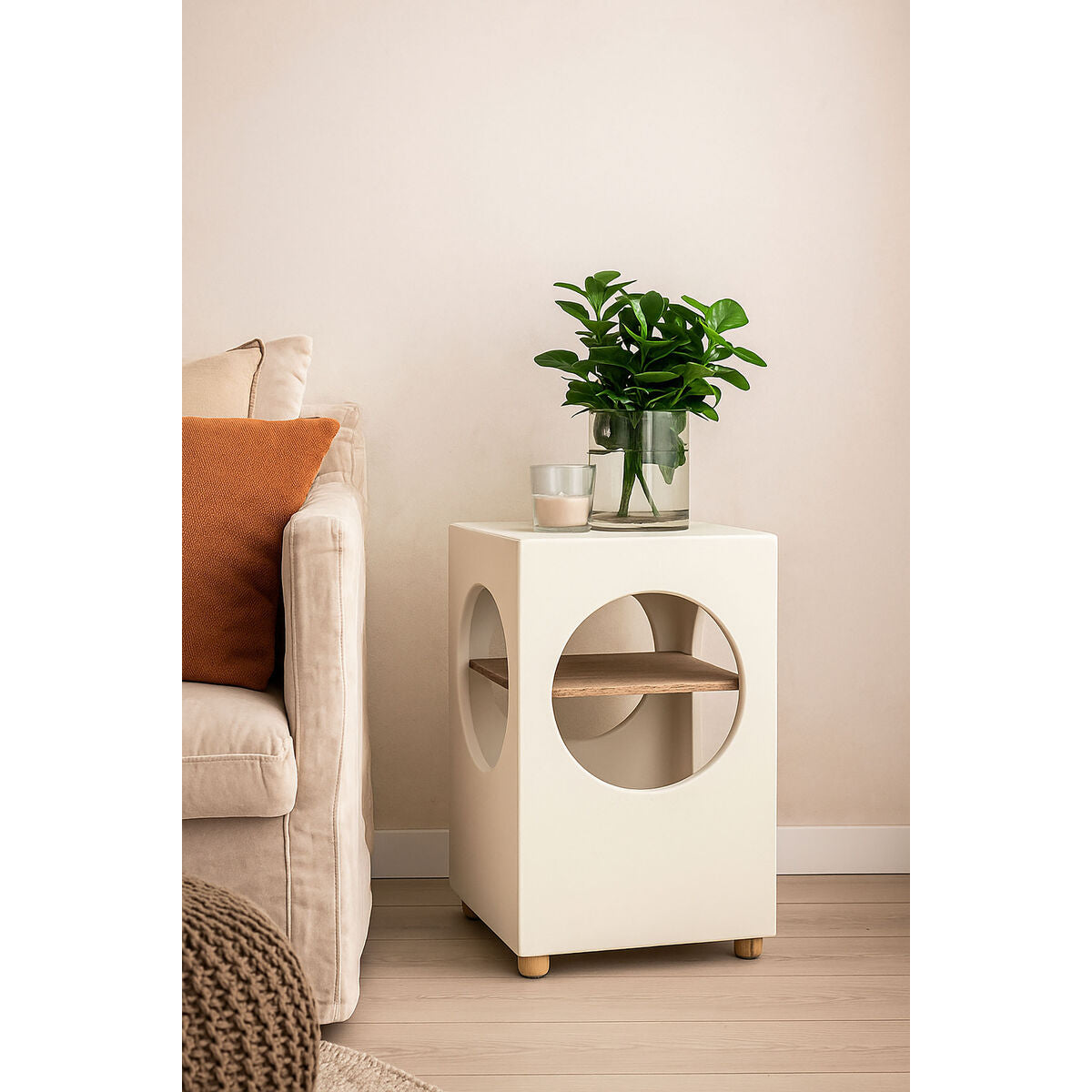 Sidobord Home ESPRIT Vit 40 x 40 x 60 cm finns hos Nordekko