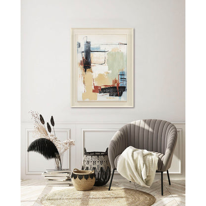Kanvas Home ESPRIT Gul Vit Abstrakt Urban 110 X 6 X 140 CM finns hos Nordekko