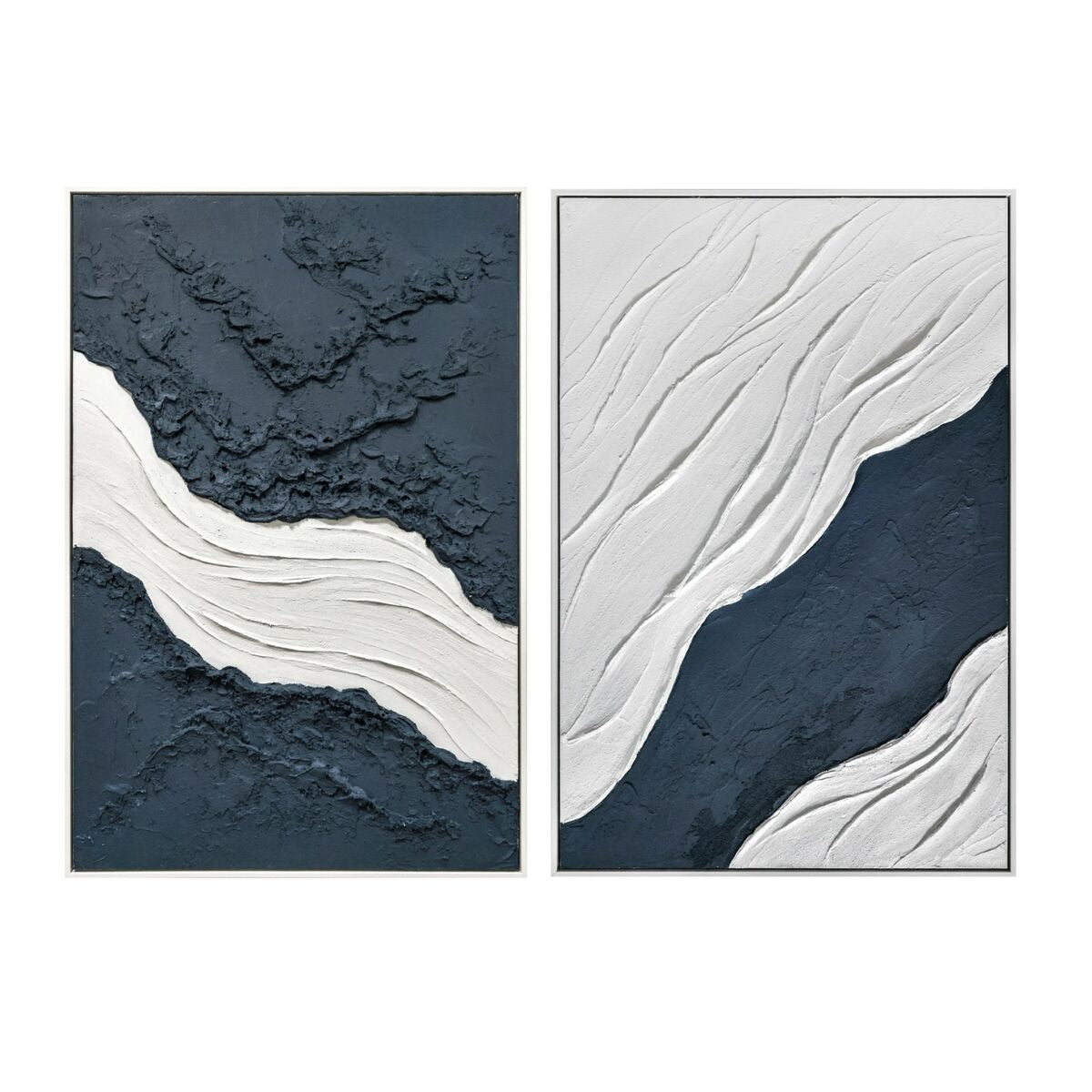 Kanvas Home ESPRIT Blå Vit Modern 83 x 4 x 123 cm (2 antal) finns hos Nordekko