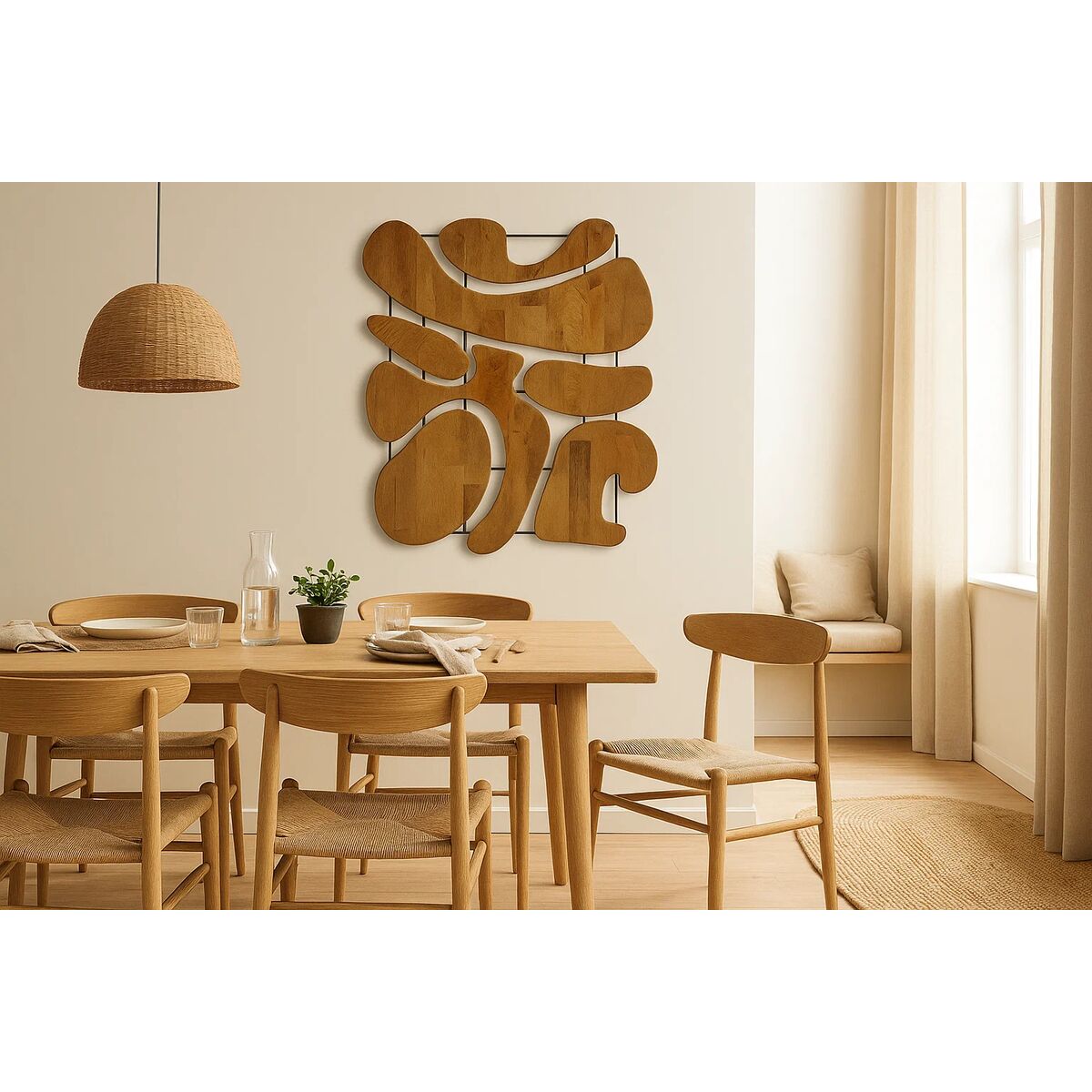 Väggdekoration Home ESPRIT Metall Mangoträ 92 X 3 X 102 CM finns hos Nordekko