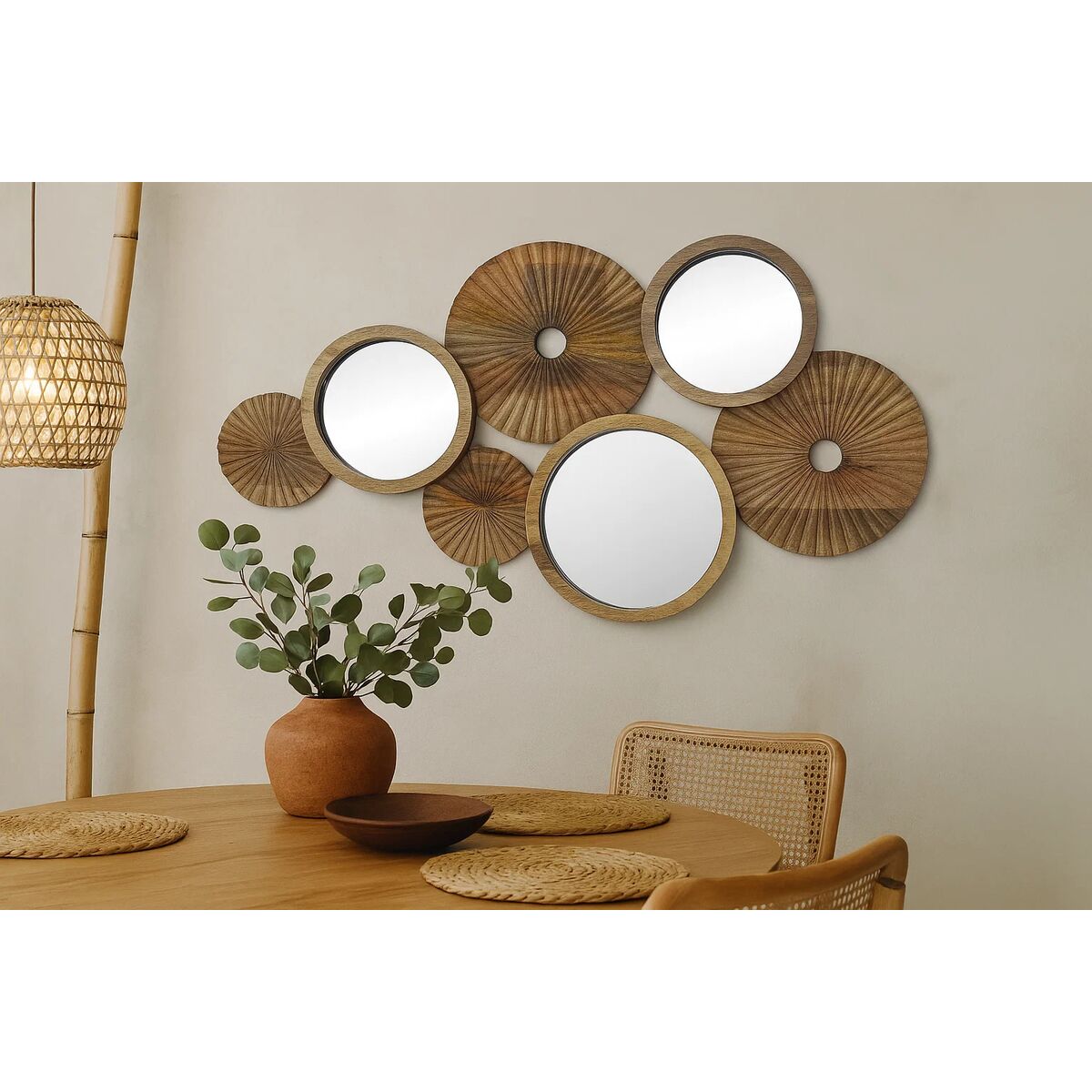 Väggdekoration Home ESPRIT Mangoträ Speglar 103 X 5 X 58 CM finns hos Nordekko