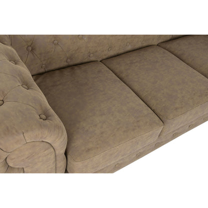 Soffa Home ESPRIT Brun Vintage 199 X 82 X 76 CM 196 X 81 X 76 CM finns hos Nordekko