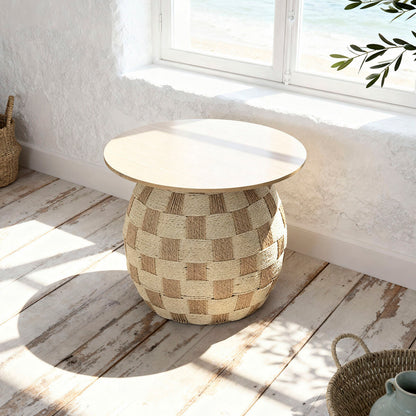 Sidobord Home ESPRIT Naturell 60 x 60 x 48 cm finns hos Nordekko
