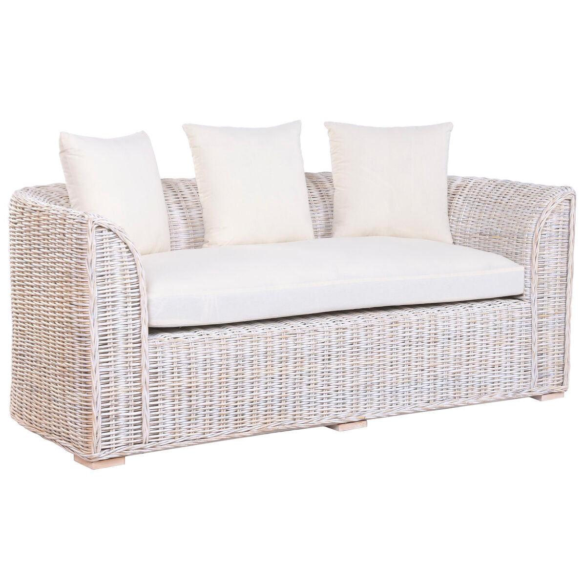 Soffa Home ESPRIT Vit Bali Avskalad 174 x 88 x 69 cm finns hos Nordekko