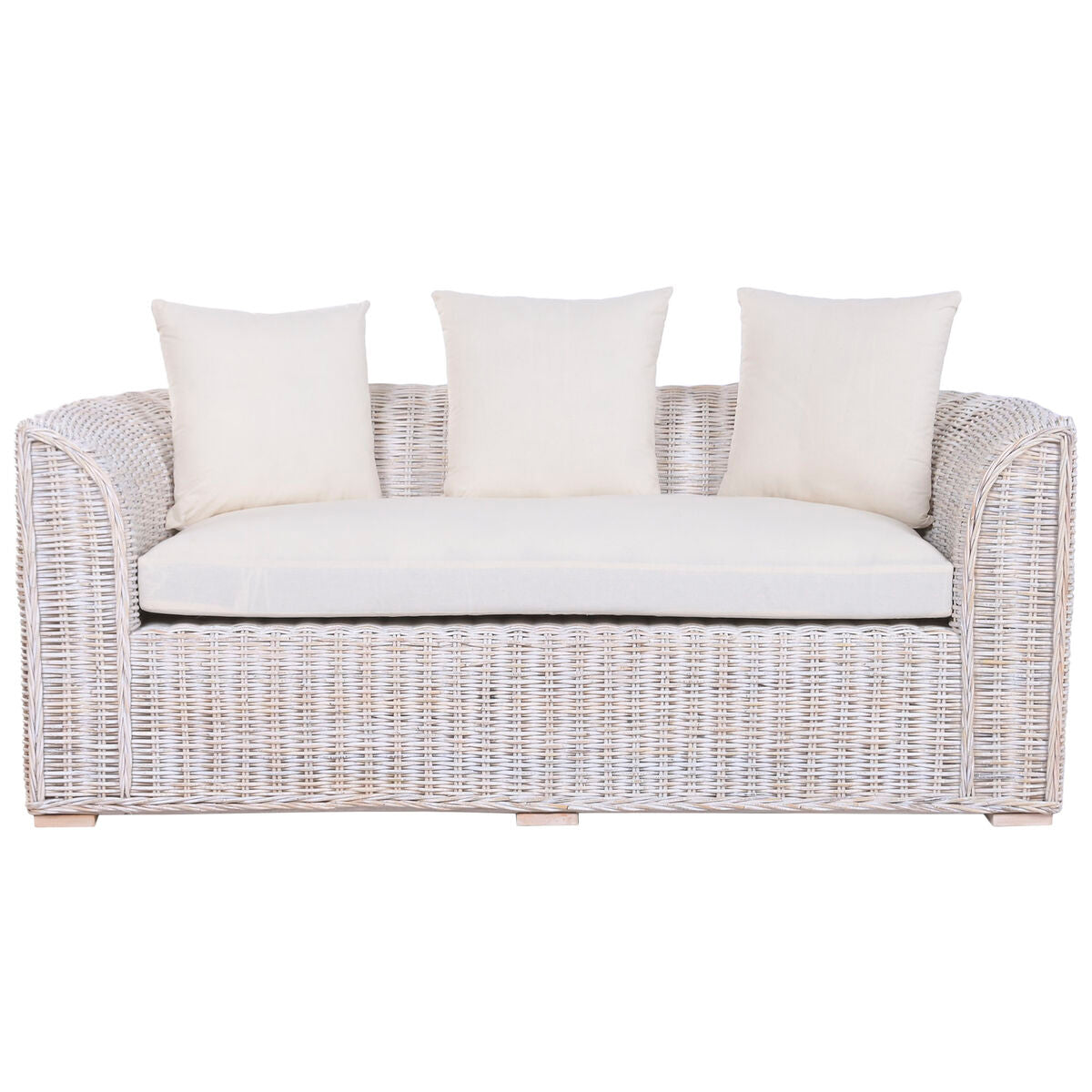 Soffa Home ESPRIT Vit Bali Avskalad 174 x 88 x 69 cm finns hos Nordekko