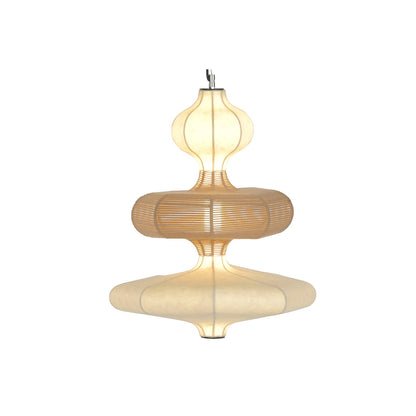 Taklampa Home ESPRIT Vit Naturell Papper Stål 50 X 50 X 60,6 CM finns hos Nordekko