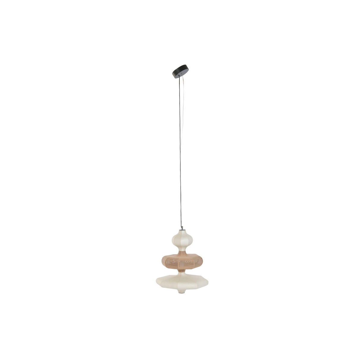 Taklampa Home ESPRIT Vit Naturell Papper Stål 50 X 50 X 60,6 CM finns hos Nordekko