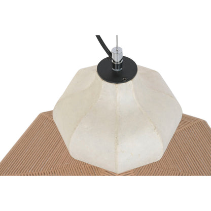 Taklampa Home ESPRIT Vit Naturell Papper Stål 50 X 50 X 40,6 CM finns hos Nordekko