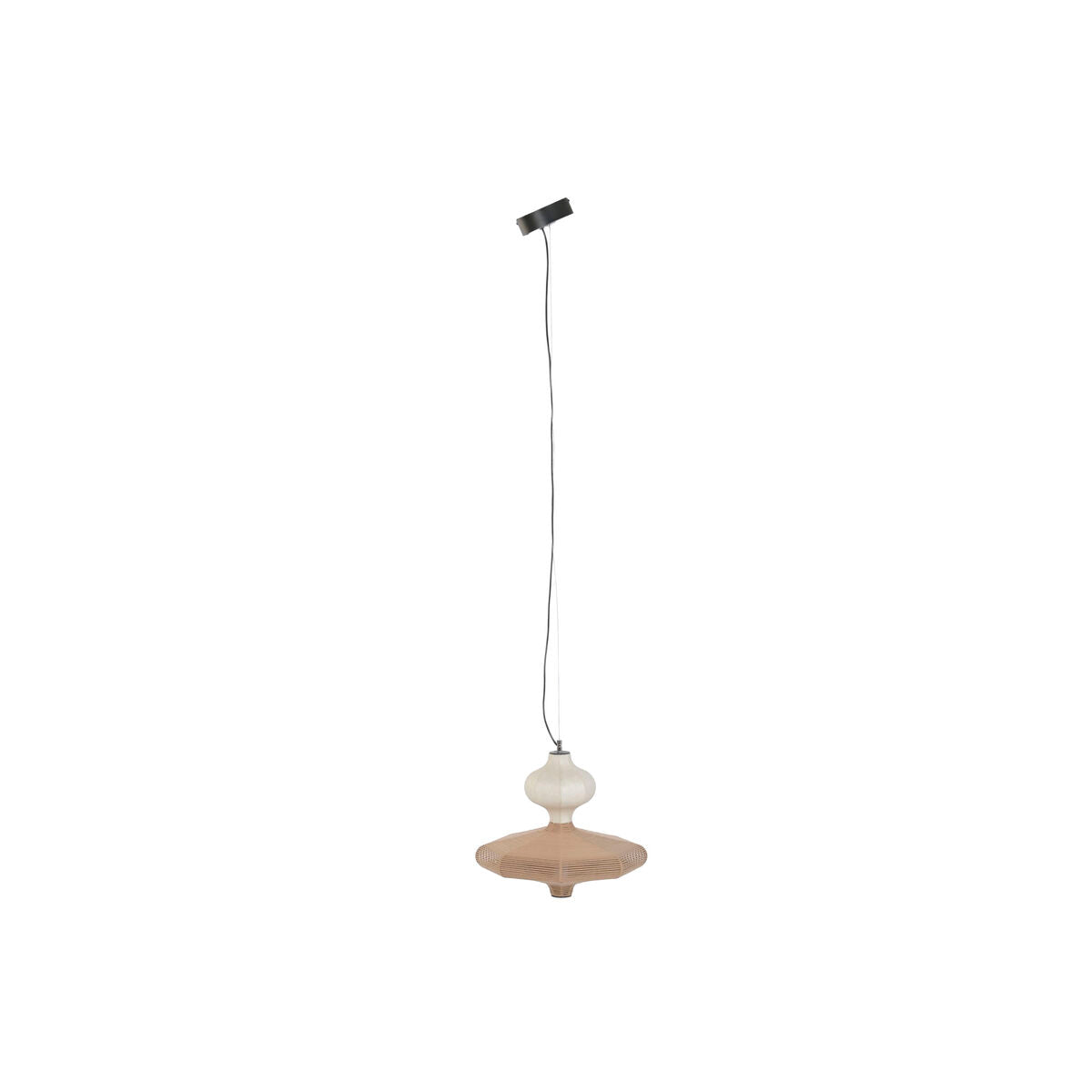 Taklampa Home ESPRIT Vit Naturell Papper Stål 50 X 50 X 40,6 CM finns hos Nordekko