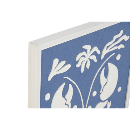 Tavla Home ESPRIT Blå Vit Havsblå 40 x 3 x 60 cm (4 antal) finns hos Nordekko