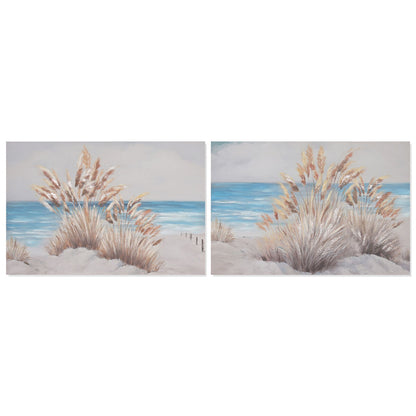 Tavla Home ESPRIT Blå Beige Strand Medelhavs 120 x 2,8 x 80 cm (2 antal) finns hos Nordekko