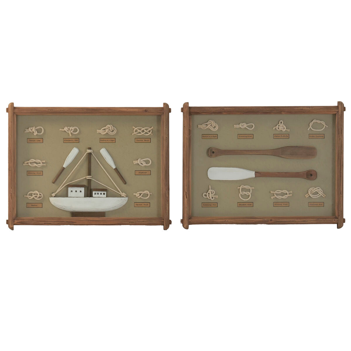 Tavla Home ESPRIT Beige Naturell Knut 59 x 4 x 45 cm (2 antal) finns hos Nordekko