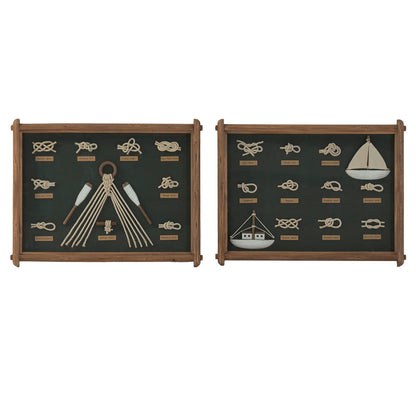 Tavla Home ESPRIT Naturell Marinblå Knut 59 x 4 x 45 cm (2 antal) finns hos Nordekko