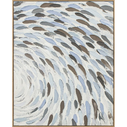 Tavla Home ESPRIT Blå Vit Spiraler 82,5 X 3 X 102,5 CM (2 antal) finns hos Nordekko