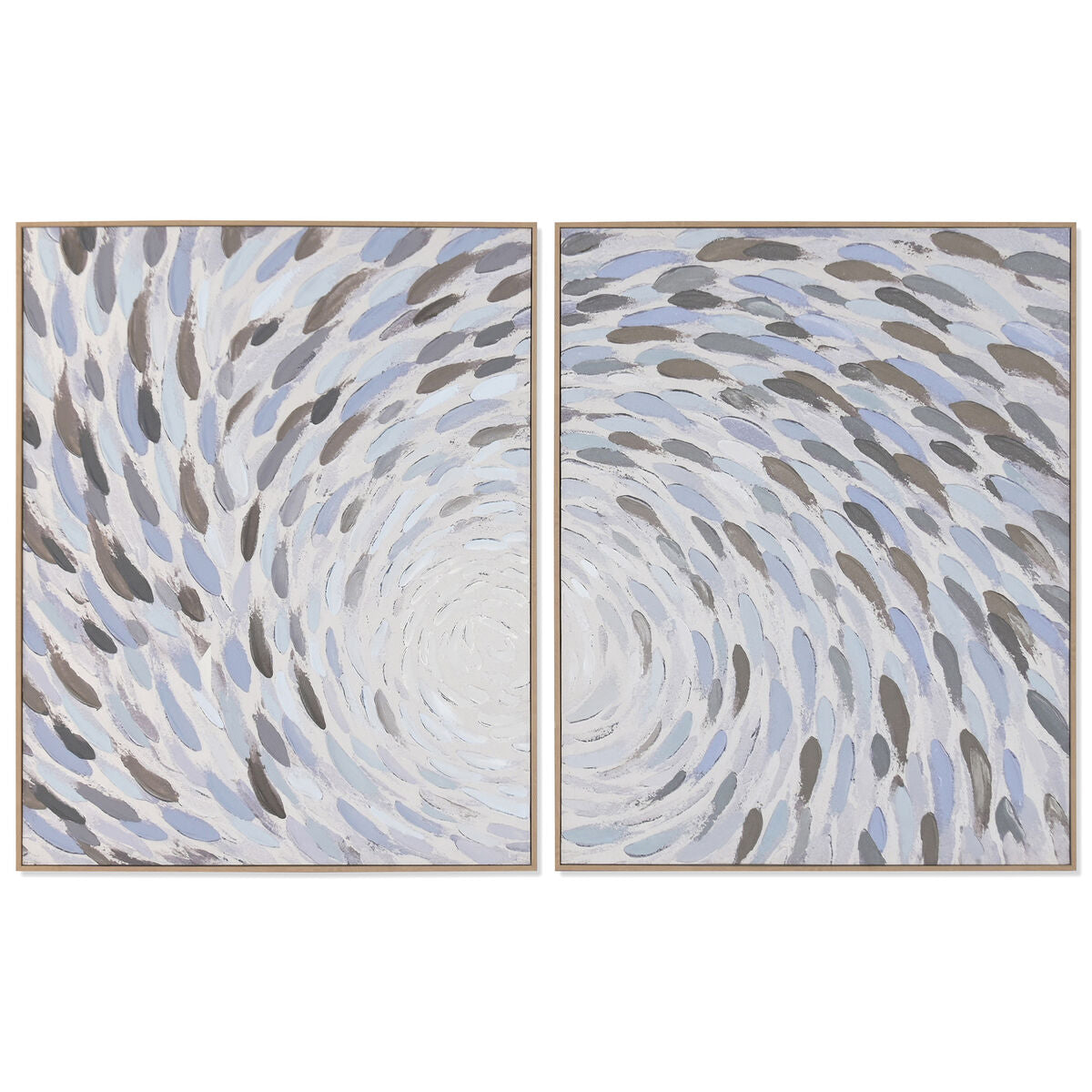 Tavla Home ESPRIT Blå Vit Spiraler 82,5 X 3 X 102,5 CM (2 antal) finns hos Nordekko