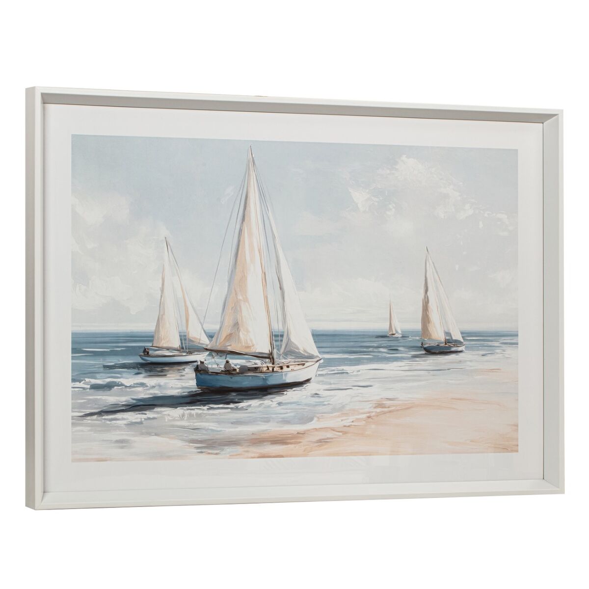 Tavla Home ESPRIT Blå Segelbåtar Medelhavs 100 x 2,5 x 70 cm (2 antal) finns hos Nordekko