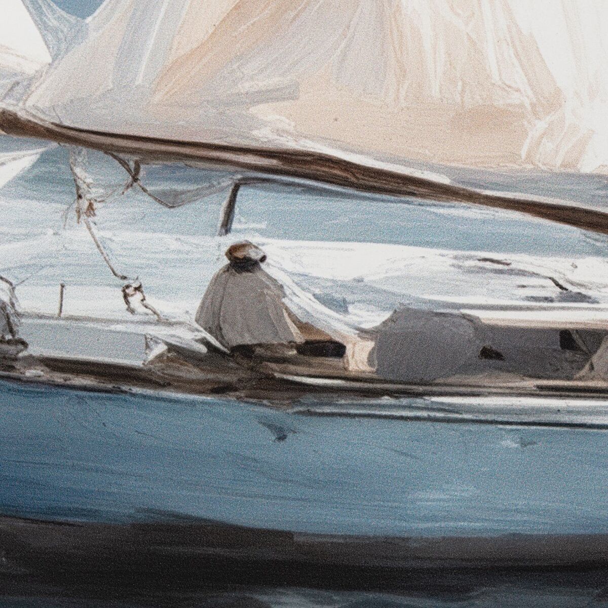 Tavla Home ESPRIT Blå Segelbåtar Medelhavs 100 x 2,5 x 70 cm (2 antal) finns hos Nordekko