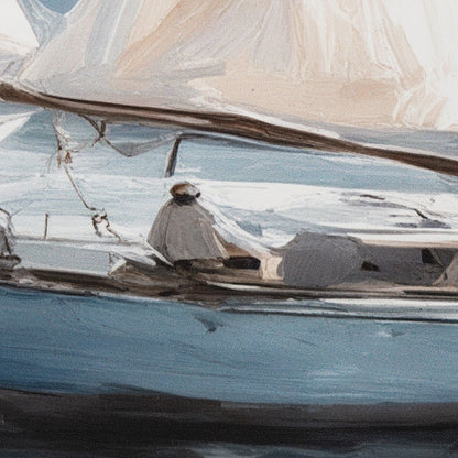 Tavla Home ESPRIT Blå Segelbåtar Medelhavs 100 x 2,5 x 70 cm (2 antal) finns hos Nordekko