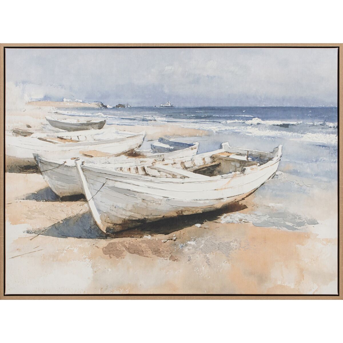Tavla Home ESPRIT Vit Beige Båt Medelhavs Med relief 80 x 2,5 x 60 cm (2 antal) finns hos Nordekko