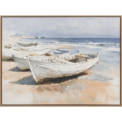 Tavla Home ESPRIT Vit Beige Båt Medelhavs Med relief 80 x 2,5 x 60 cm (2 antal) finns hos Nordekko