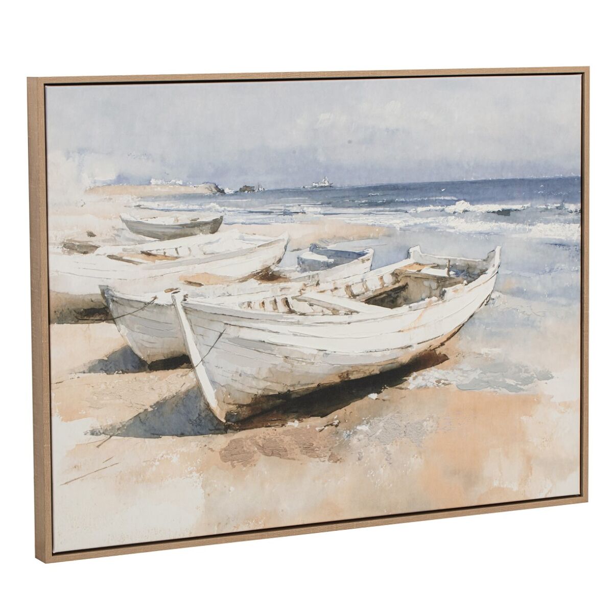 Tavla Home ESPRIT Vit Beige Båt Medelhavs Med relief 80 x 2,5 x 60 cm (2 antal) finns hos Nordekko