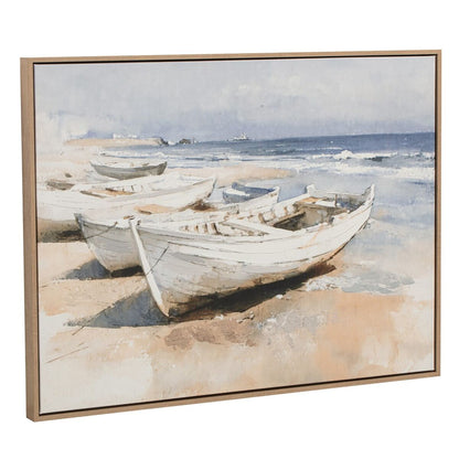 Tavla Home ESPRIT Vit Beige Båt Medelhavs Med relief 80 x 2,5 x 60 cm (2 antal) finns hos Nordekko