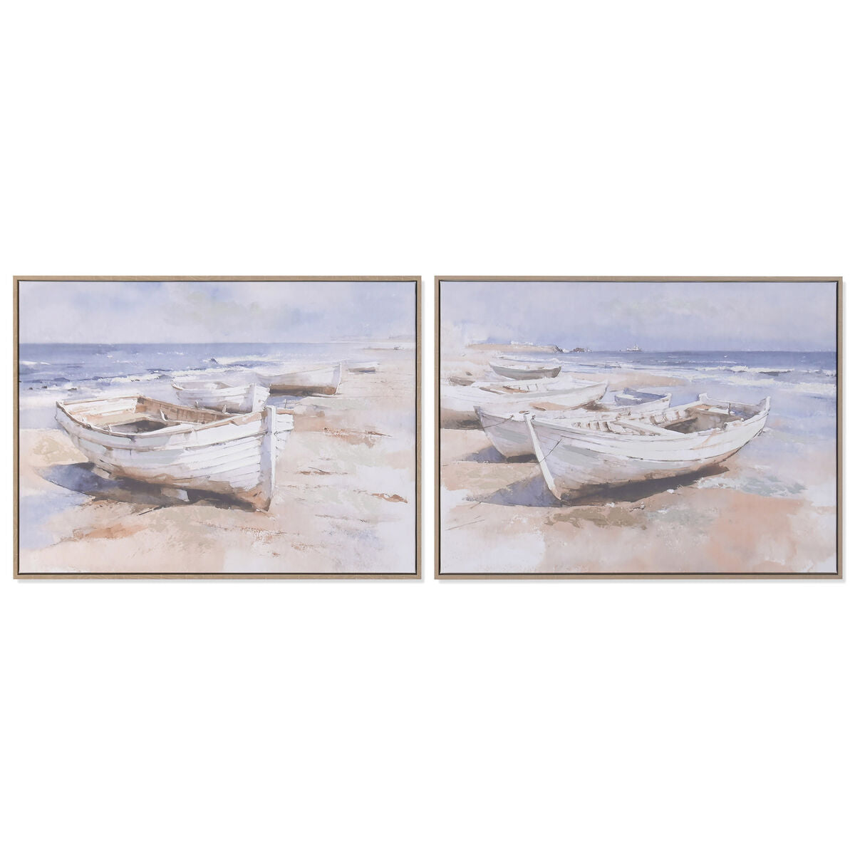 Tavla Home ESPRIT Vit Beige Båt Medelhavs Med relief 80 x 2,5 x 60 cm (2 antal) finns hos Nordekko